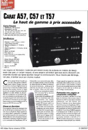 Carat A57, C57, T57 - EXCELIA HIFI