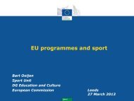 Bart Ooijen, Sport Unit EU Commission - International Council for ...