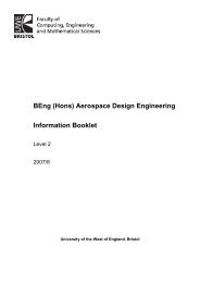 BEng (Hons) Aerospace Design Engineering Information Booklet