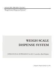 WEIGH SCALE DISPENSE SYSTEM - Maguire Products