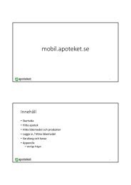 Snabbguide - mobil.apoteket.se