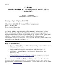 CCJS 610 Research Methods in Criminology and ... - ccjs.umd.edu