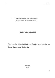 DissociaÃ§Ã£o, Religiosidade e SaÃºde: um estudo no Santo ... - Neip