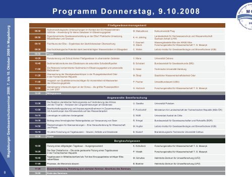 2. Zirkular - Einladung und verbindliche Anmeldung ... - GLOWA-Elbe