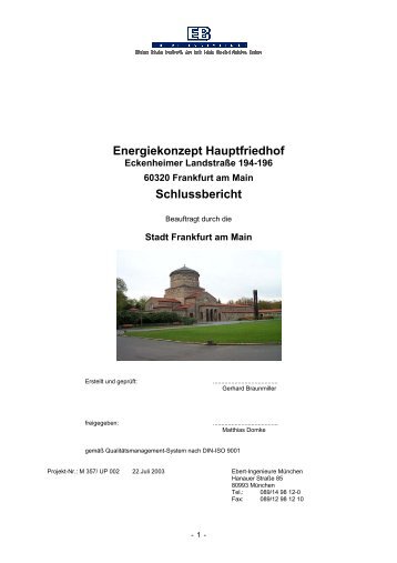 Energiekonzept Hauptfriedhof - Energiemanagement - Frankfurt am ...