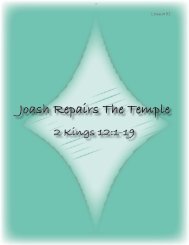 Joash Repairs The Temple