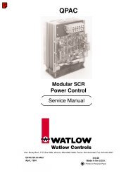 QPAC Modular SCR Power Control Service Manual Rev ... - Watlow