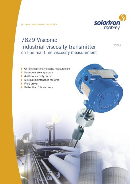 7829 Visconic industrial viscosity transmitter