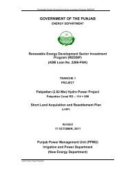 Hydro Power Project, Pakpattan Canal RD - Energy Department ...