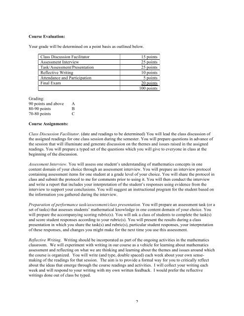 ASSESSMENT AND EVALUATION IN SCHOOL MATHEMATICS ...