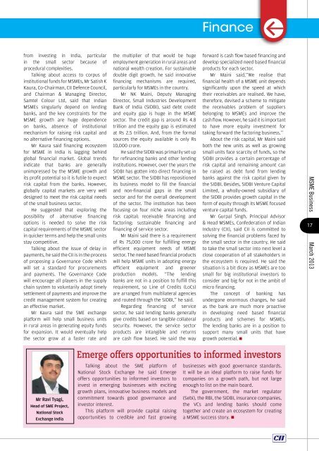 Journal of Small Business and Enterprise - March, 2013 - CII