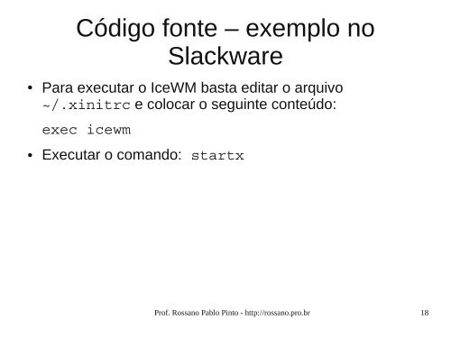 Instalação de Software - Rossano Pablo Pinto's Home Page