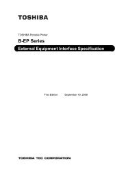 B-EP Series External Equipment Interface ... - Toshiba Tec Italia