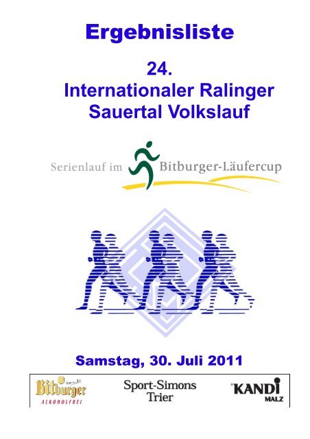 24. Internationaler Ralinger Sauertal Volkslauf - FSV Ralingen
