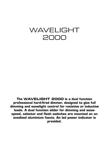 Wavelight 2000 - NJD Electronics Ltd.