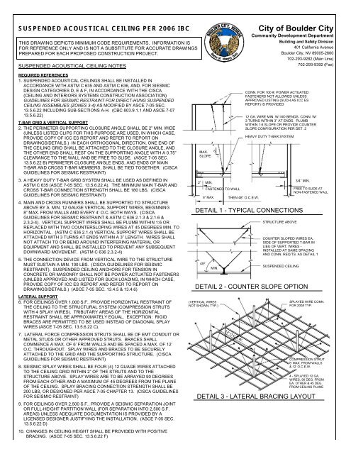 Suspended Acoustical Ceiling Per 2006