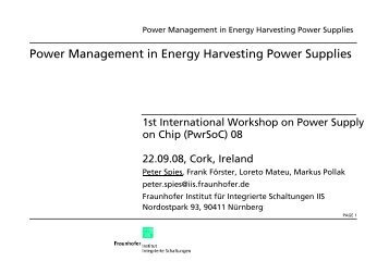 Power Management in Energy Harvesting Power Supplies - Tyndall ...