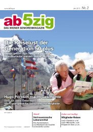 Die Reiselust der Generation 50 plus - Wiener Seniorenbund