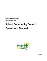 SCC Operations Manual - Prairie Valley School Division