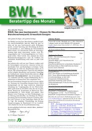 Bwl-Beratertip des Monats