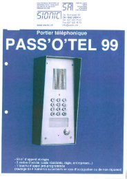 Pass'o'tel interphone téléphonique - Entrée