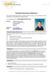 Individual Disclosure Statement - ASB Securities