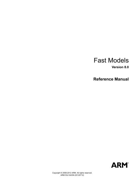 Fast Models Reference Manual - ARM Information Center