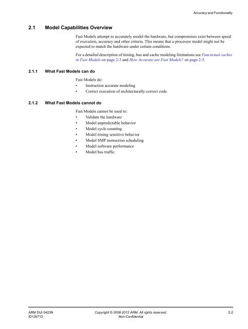 Fast Models Reference Manual - ARM Information Center