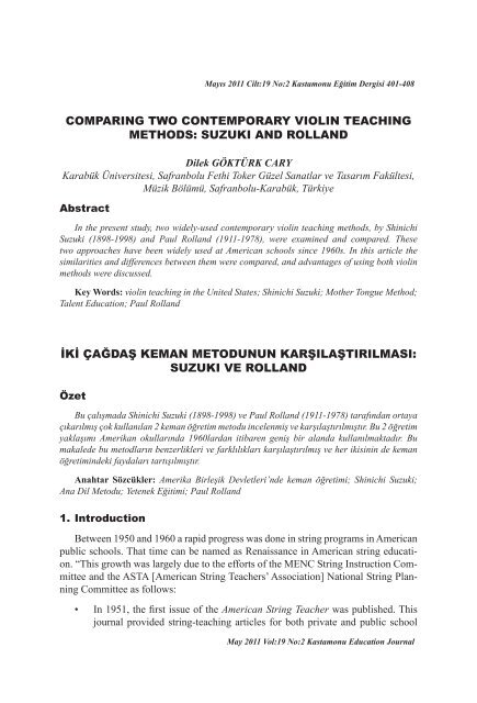 comparing two contemporary violin teaching methods