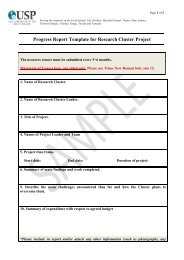 Progress Report Template for Research Cluster Project
