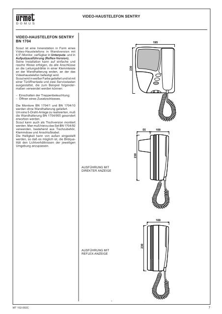 Urmet Gegensprechanlage Schaltplan
