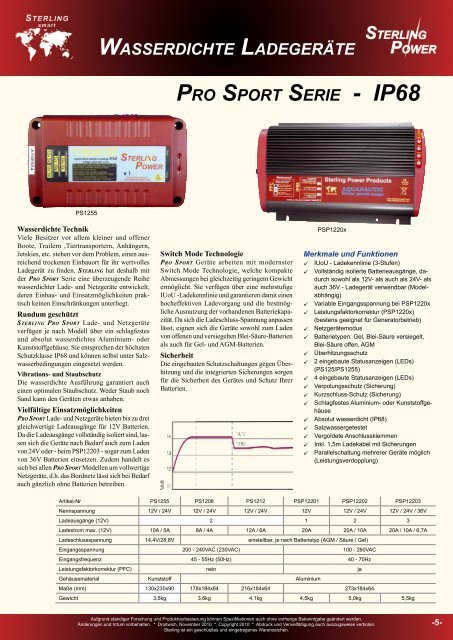 Sterling-Katalog - Sterling Power Products