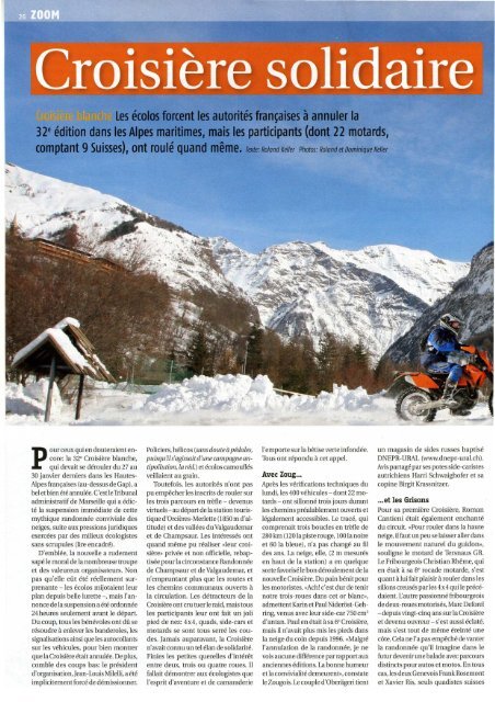 CroisiÃ¨re solidaire (parution Moto Sport Suisse, PDF) - Top News