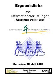 22. Internationaler Ralinger Sauertal Volkslauf