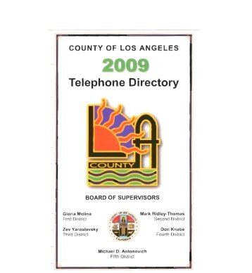 Los Angeles County Telephone Directory - 2009 (Name ... - Home