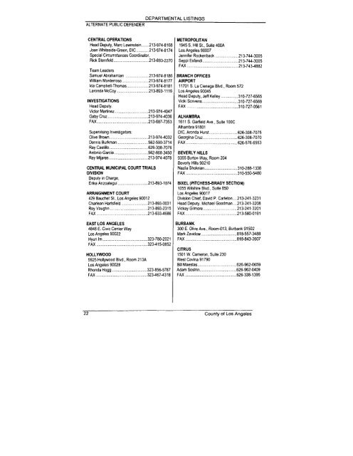 Los Angeles County Telephone Directory - 2009 (Name ... - Home