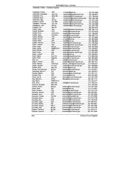 Los Angeles County Telephone Directory - 2009 (Name ... - Home