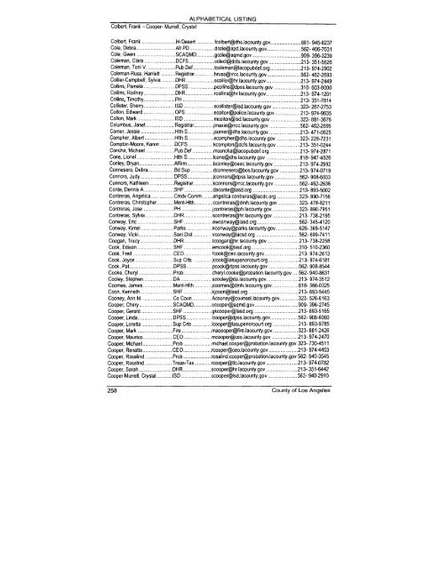 Los Angeles County Telephone Directory - 2009 (Name ... - Home