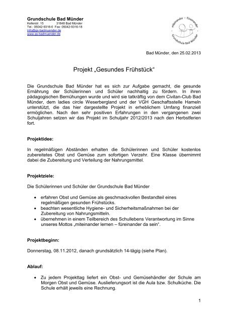 Projektskizze als PDF-Datei - Grundschule Bad Münder