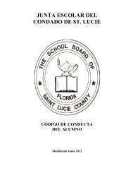 junta escolar del condado de st. lucie - St. Lucie County School Board