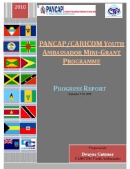 PANCAP/CARICOM Youth Ambassador Mini-Grant Programme