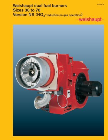 reduction On Gas operation - Weishaupt