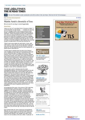 The Pregnant Widow by Martin Amis reviewed by Bharat Tandon - TLS