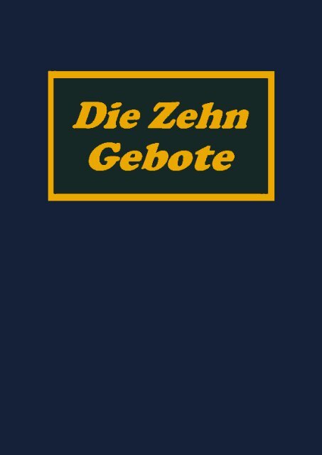 Die Zehn Gebote - Welt von Morgen- Home Page