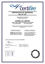 CERTIFICATE OF APPROVAL No. CF 127 DORMA UK ... - Safelincs