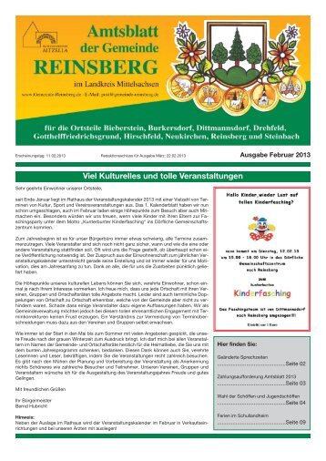 Amtsblatt - der Gemeinde Reinsberg