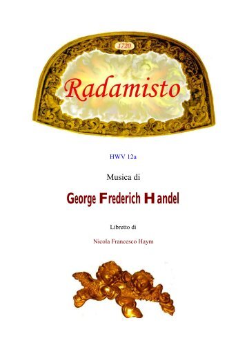 Radamisto libretto - George Frideric Handel