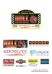 Műsorfüzet - HADIK Rallye Team