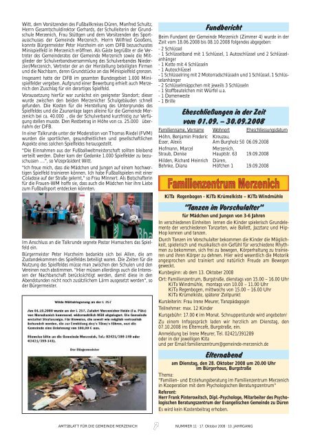 Amtsblatt für die Gemeinde - Gemeinde Merzenich