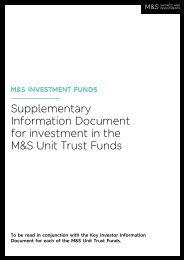 Supplementary Information Document - M&S Bank - Marks & Spencer